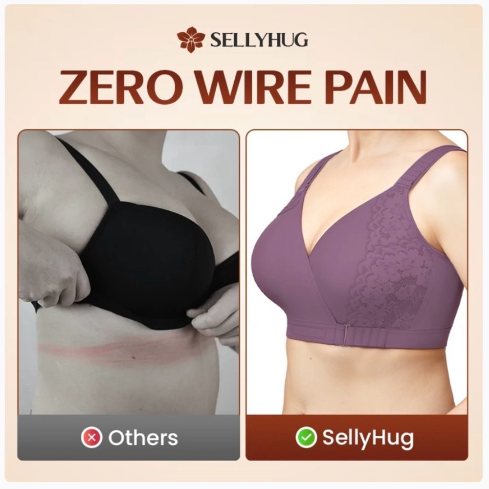 2 Beige Wireless Comfort Bra by Shelly Hug - Picture 8 of 10